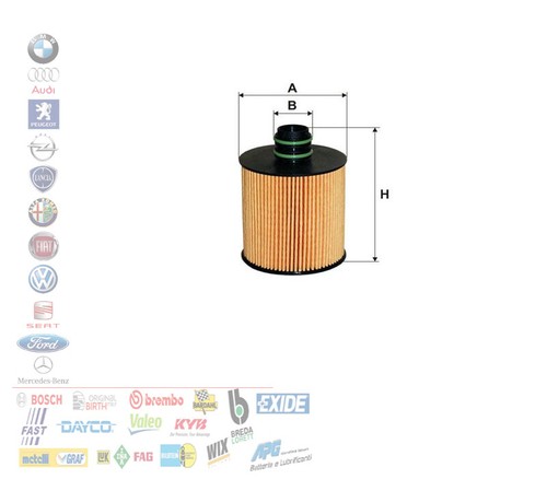 Filtro olio alfa - romeo, mito